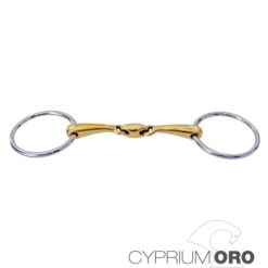 Filete Sefton Cyprium Oro Anilla Embocadura Hueca Partida Doble Grosor 18 mm