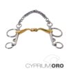 Bocado Sefton Cyprium Oro Pelham Embocadura 45º Partida Doble Pierna Larga
