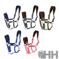 Cabezada Cuadra Hh Nylon Doble Acolchada Con Forro Polar Y Mosqueton
