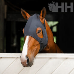 máscara horseware ionic calmante con tejido de turmalina para relajación del caballo · Cabalium