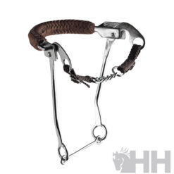 Bocado Sprenger Basic Hackamore Largo Muserola Cadena Forrada De Cuero